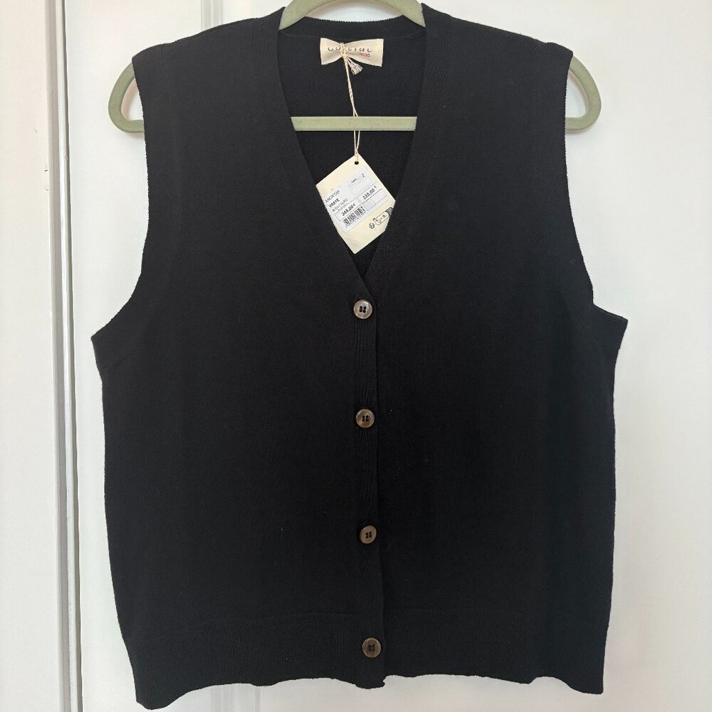 NWT Cotelac Wool Women's Navy Blue Vest (Size 2)